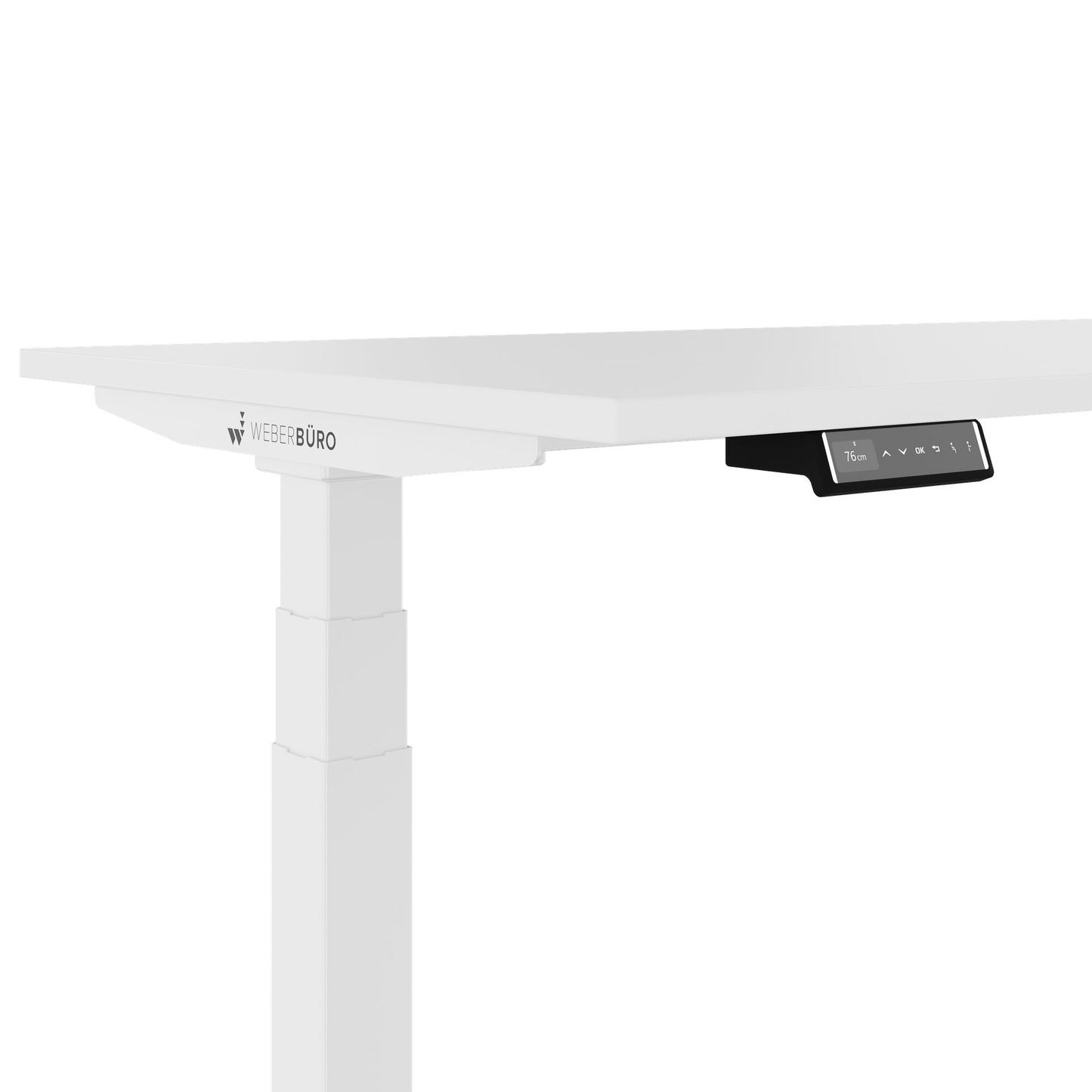 TELDRA Pro, 3-motor angle desk table | 1800 x 1600 mm, electrically height adjustable, white