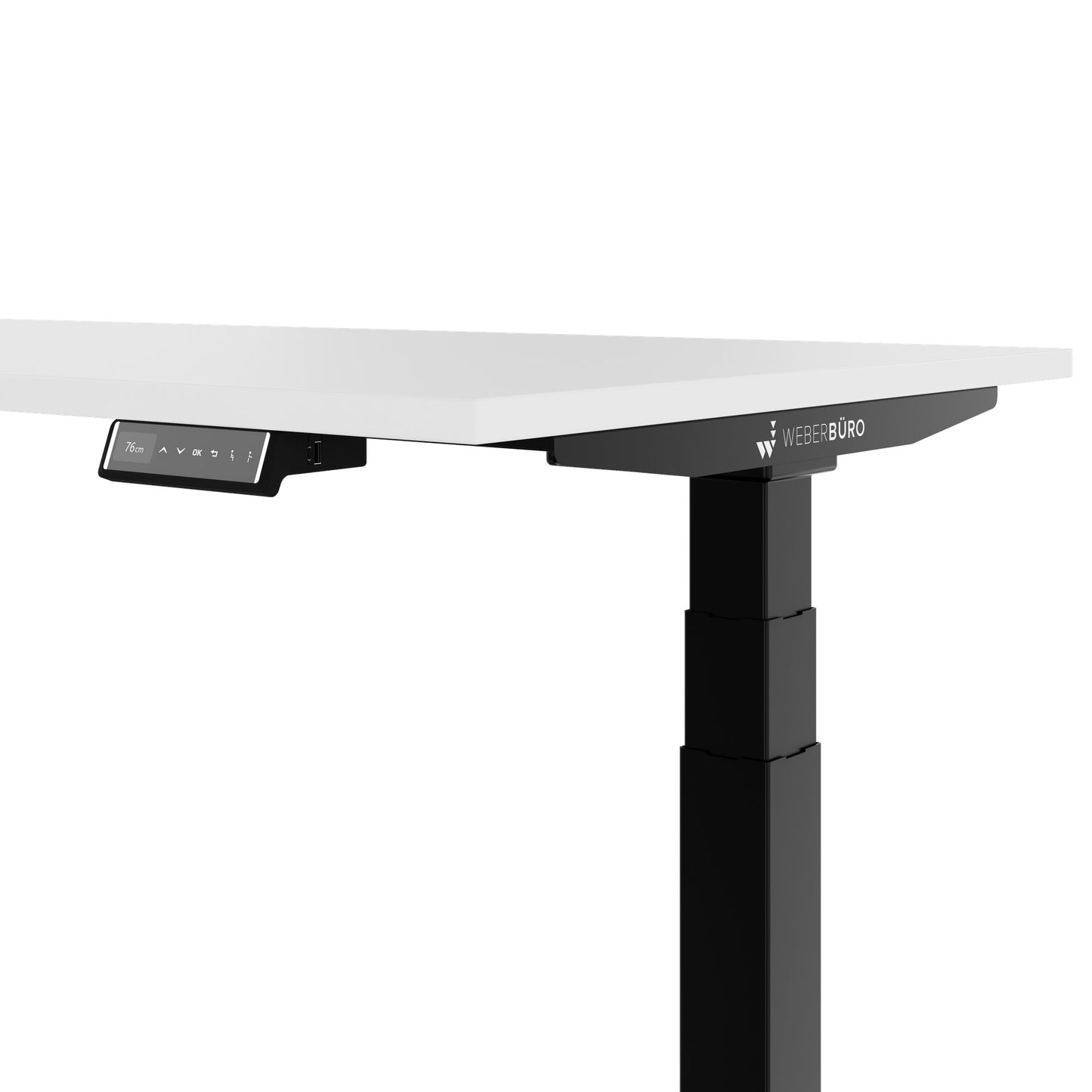 TELDRA Pro, 3-motor angle desk table | 1800 x 1600 mm, electrically height adjustable, white