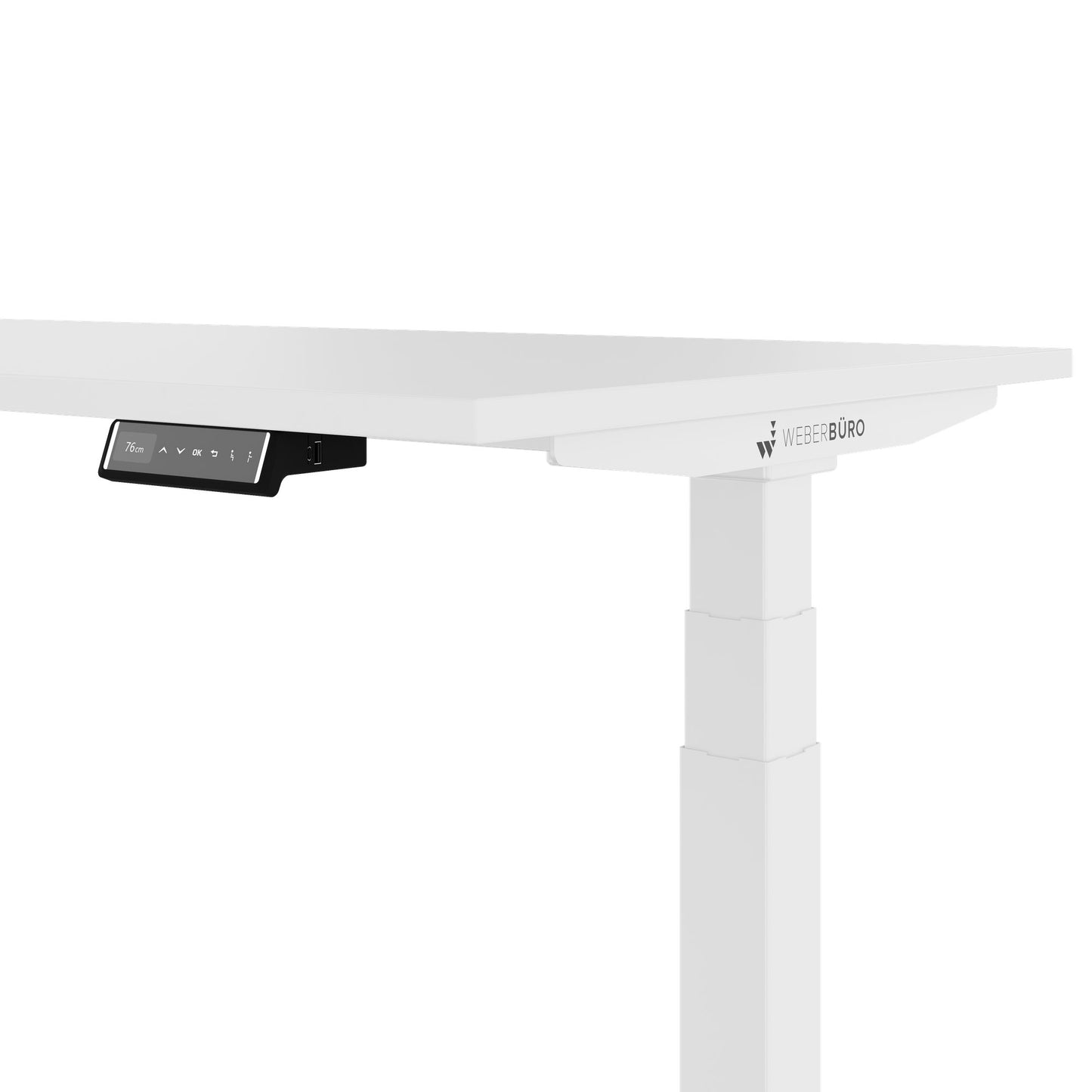 TELDRA Pro, 3-motor angle desk table | 1800 x 1600 mm, electrically height adjustable, white