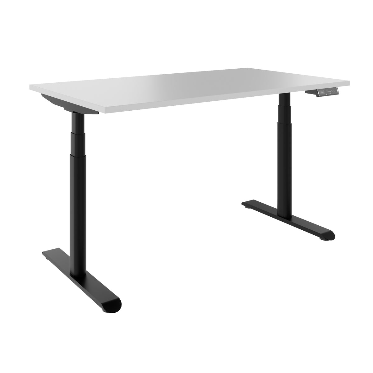 TELDRA Pro Curve, 2-Motoren-Schreibtisch | 1200-1800 mm, elektrisch höhenverstellbar, Perlgrau