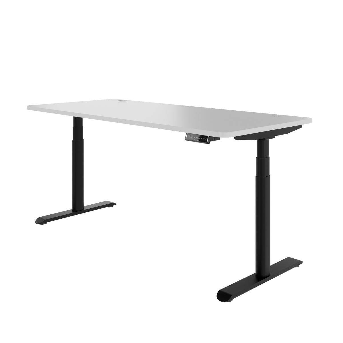 TELDRA Pro Curve, 2-Motoren-Schreibtisch | 1200-1800 mm, elektrisch höhenverstellbar, Perlgrau
