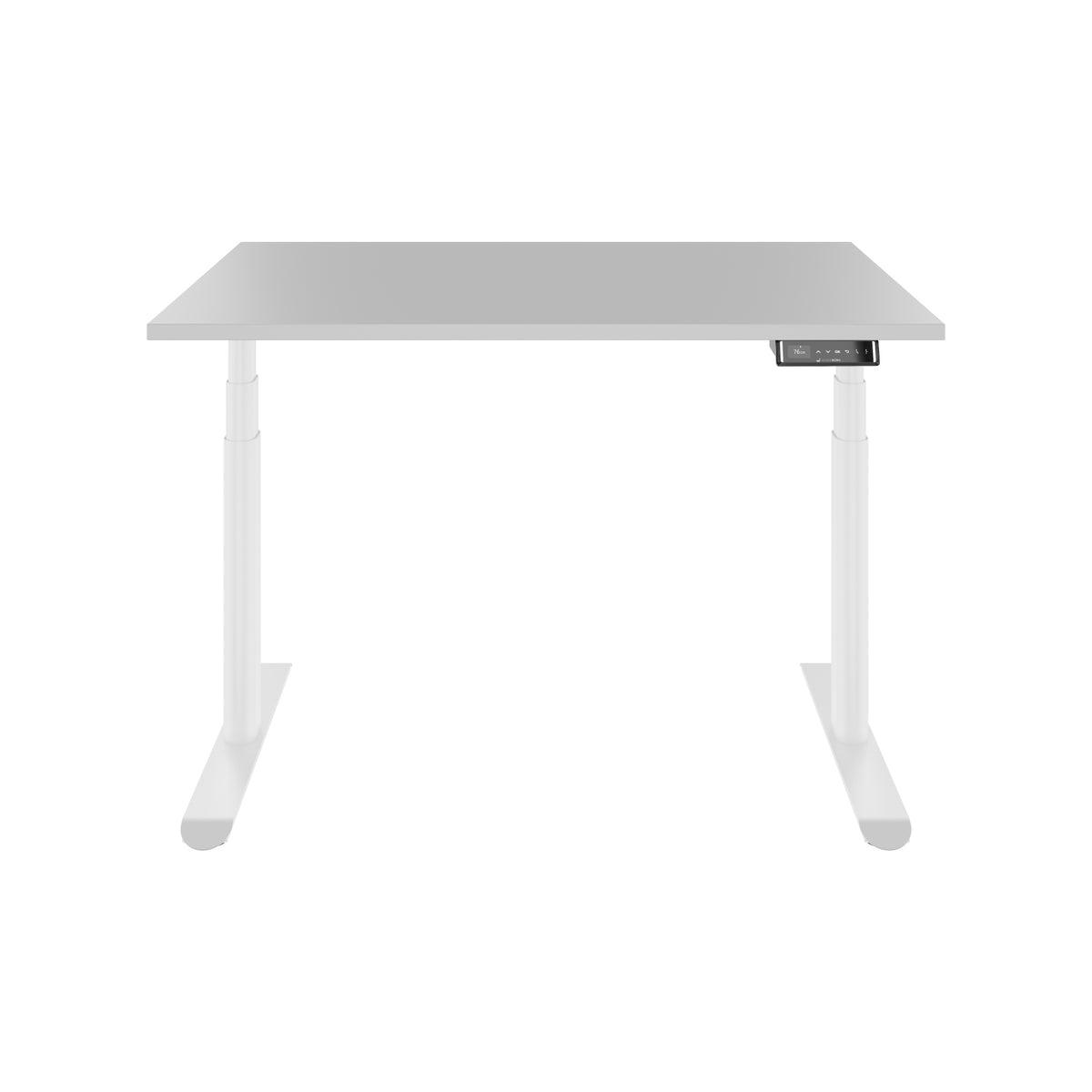 TELDRA Pro Curve, 2-Motoren-Schreibtisch | 1200-1800 mm, elektrisch höhenverstellbar, Perlgrau