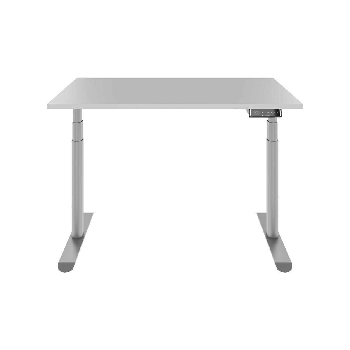 TELDRA Pro Curve, 2-Motoren-Schreibtisch | 1200-1800 mm, elektrisch höhenverstellbar, Perlgrau