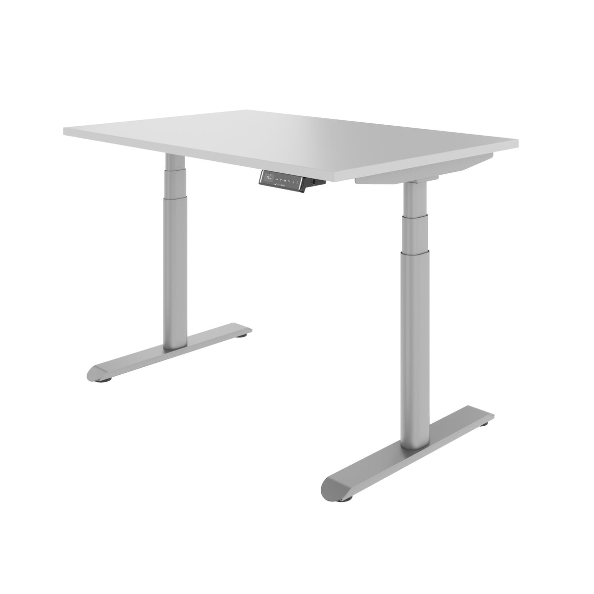 TELDRA Pro Curve, 2-Motoren-Schreibtisch | 1200-1800 mm, elektrisch höhenverstellbar, Perlgrau
