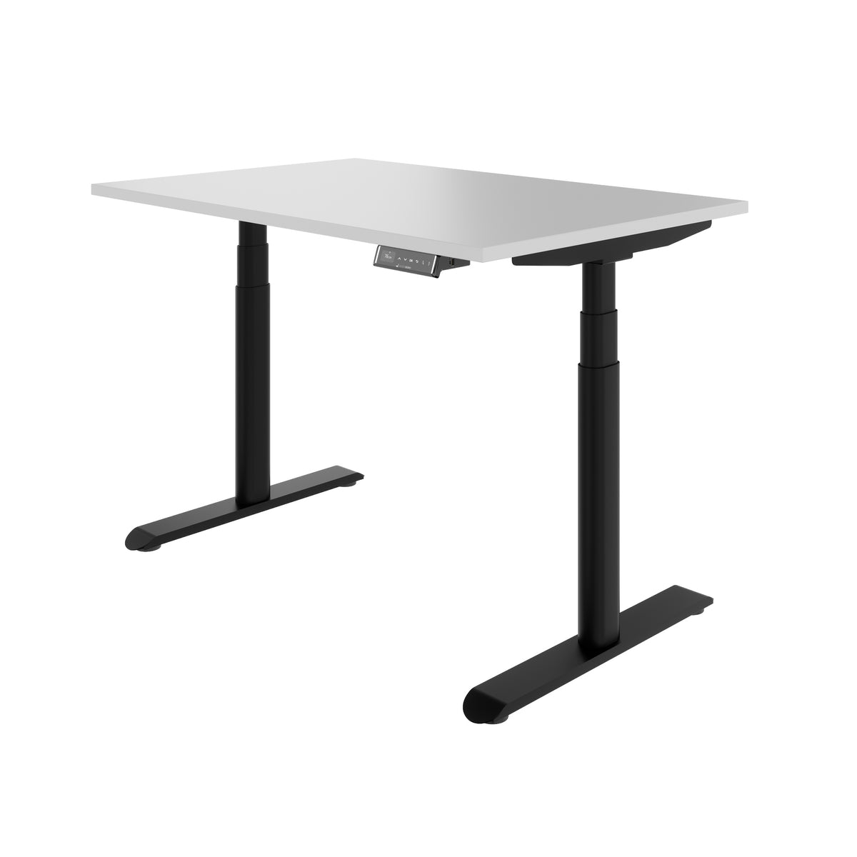 TELDRA Pro Curve, 2-Motoren-Schreibtisch | 1200-1800 mm, elektrisch höhenverstellbar, Perlgrau