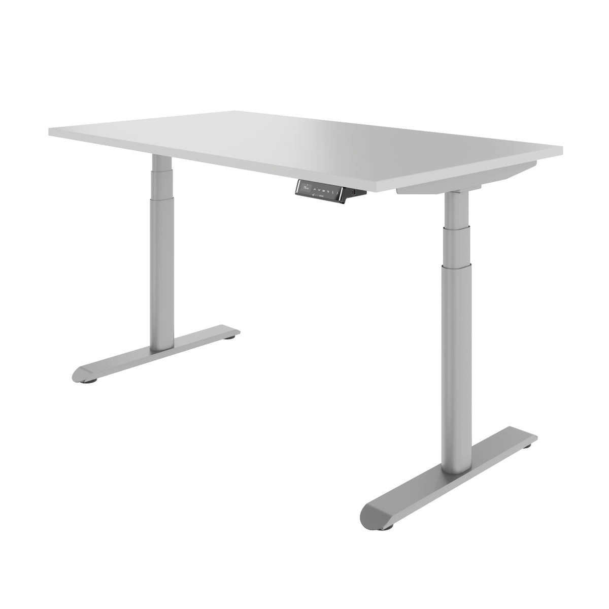 TELDRA Pro Curve, 2-Motoren-Schreibtisch | 1200-1800 mm, elektrisch höhenverstellbar, Perlgrau