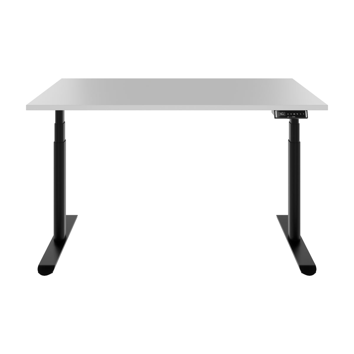 TELDRA Pro Curve, 2-Motoren-Schreibtisch | 1200-1800 mm, elektrisch höhenverstellbar, Perlgrau