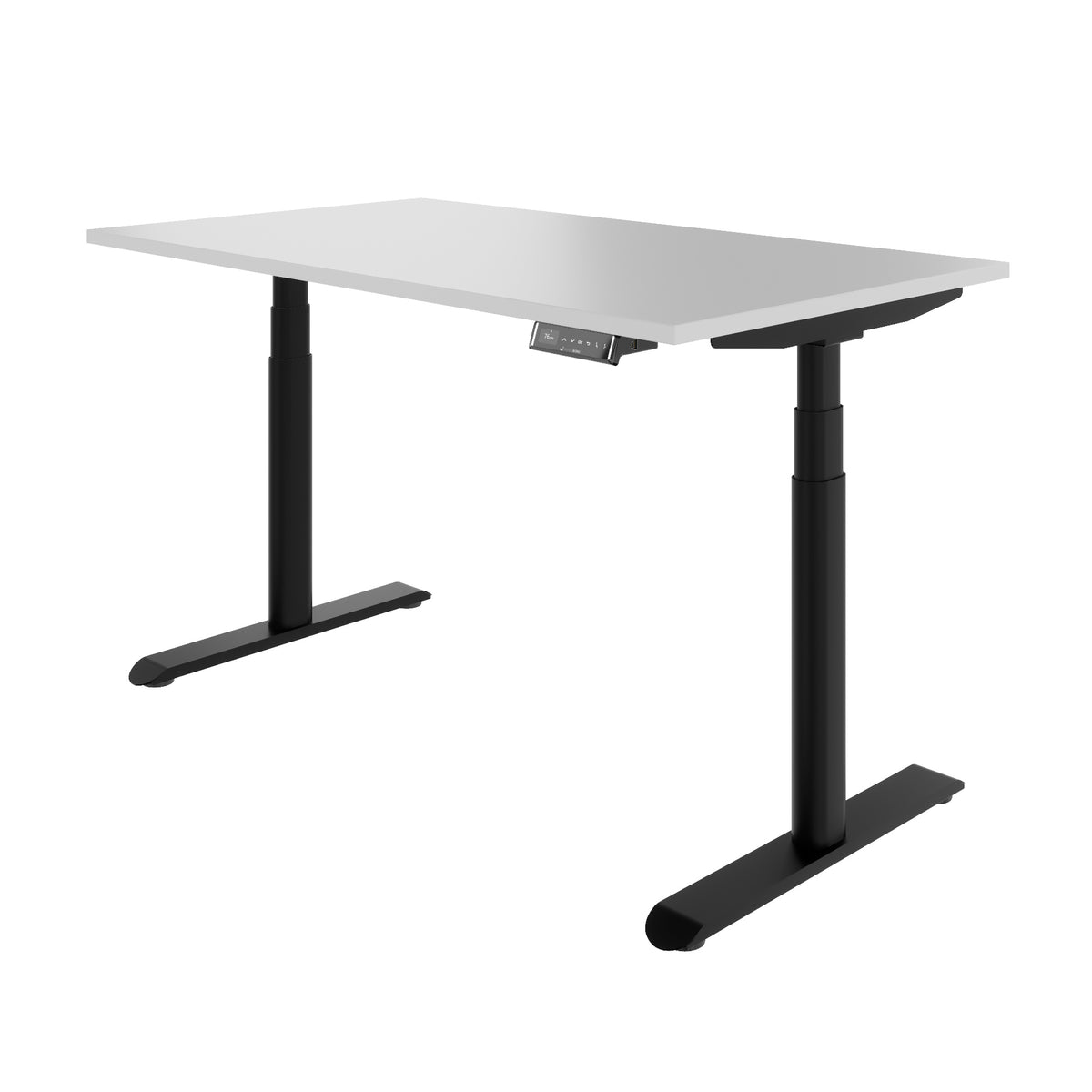 TELDRA Pro Curve, 2-Motoren-Schreibtisch | 1200-1800 mm, elektrisch höhenverstellbar, Perlgrau