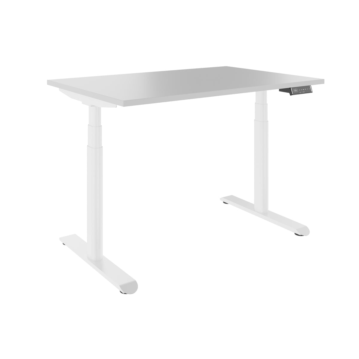 TELDRA Pro Curve, 2-Motoren-Schreibtisch | 1200-1800 mm, elektrisch höhenverstellbar, Perlgrau