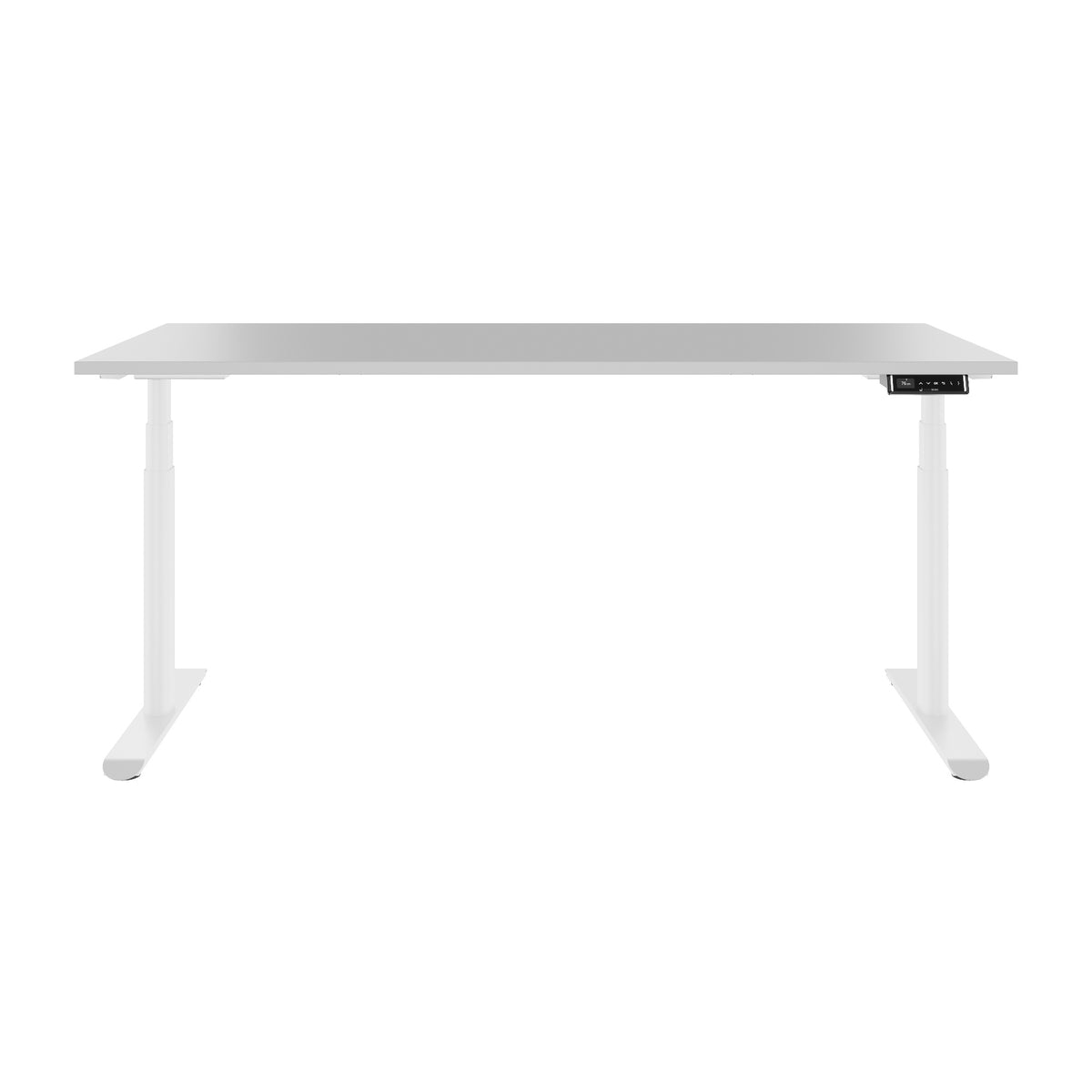 TELDRA Pro Curve, 2-Motoren-Schreibtisch | 1200-1800 mm, elektrisch höhenverstellbar, Perlgrau