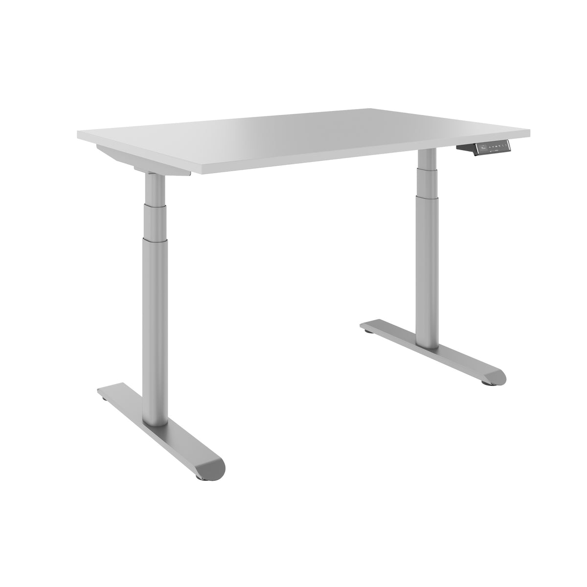 TELDRA Pro Curve, 2-Motoren-Schreibtisch | 1200-1800 mm, elektrisch höhenverstellbar, Perlgrau