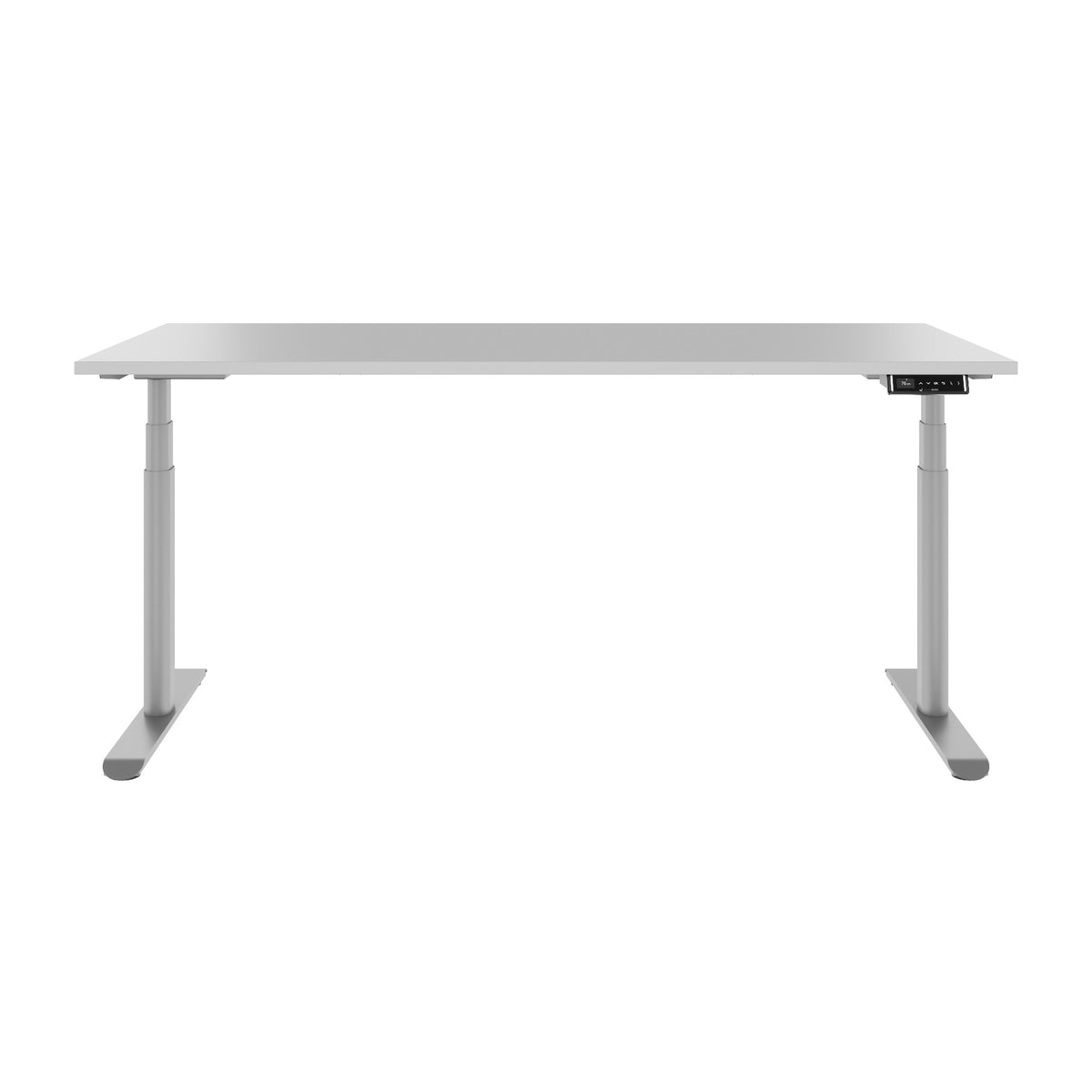 TELDRA Pro Curve, 2-Motoren-Schreibtisch | 1200-1800 mm, elektrisch höhenverstellbar, Perlgrau