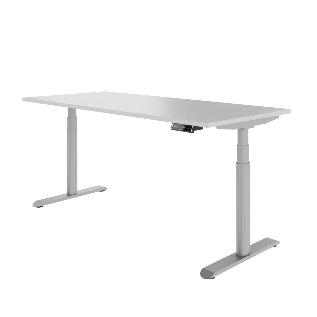 TELDRA Pro Curve, 2-Motoren-Schreibtisch | 1200-1800 mm, elektrisch höhenverstellbar, Perlgrau