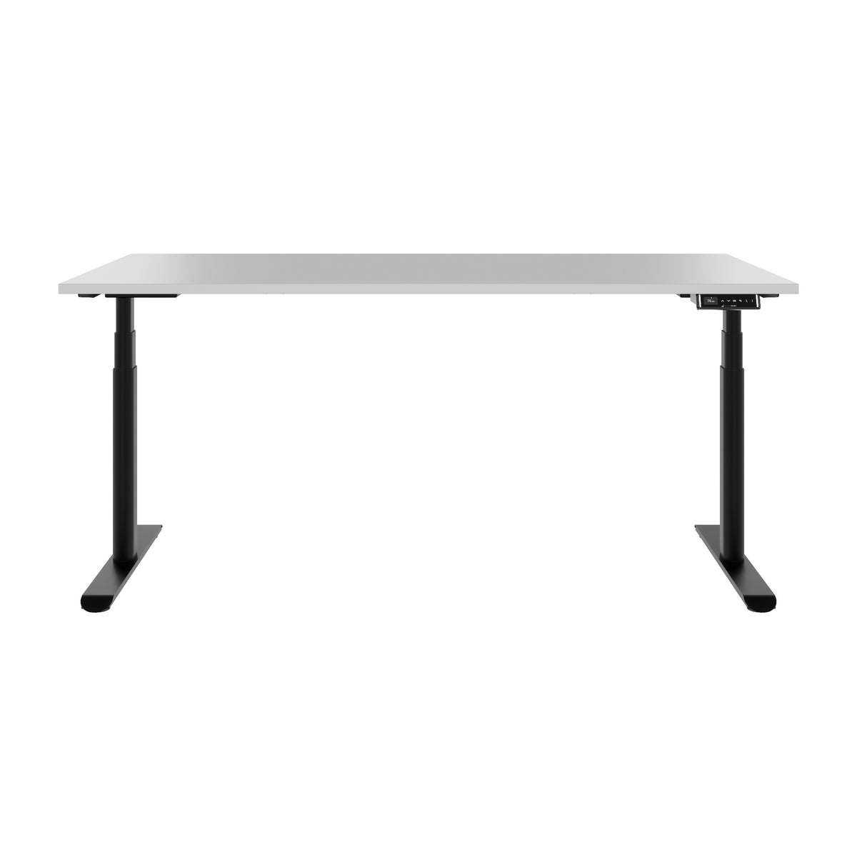 TELDRA Pro Curve, 2-Motoren-Schreibtisch | 1200-1800 mm, elektrisch höhenverstellbar, Perlgrau