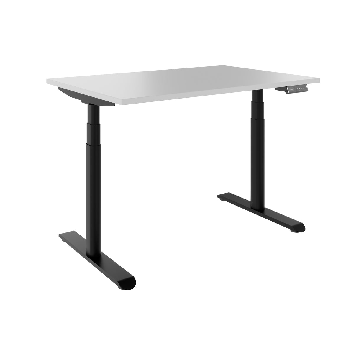 TELDRA Pro Curve, 2-Motoren-Schreibtisch | 1200-1800 mm, elektrisch höhenverstellbar, Perlgrau