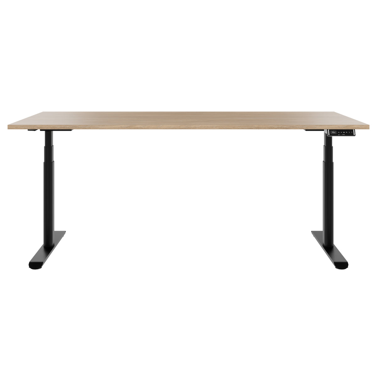 TELDRA Pro Curve, 2-Motoren-Schreibtisch | 1200-2000 mm, elektrisch höhenverstellbar, Bernsteineiche