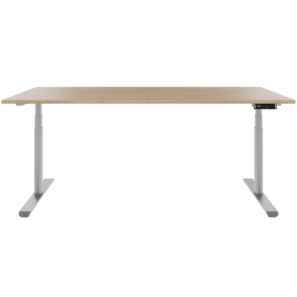 TELDRA Pro Curve, 2-Motoren-Schreibtisch | 1200-2000 mm, elektrisch höhenverstellbar, Bernsteineiche