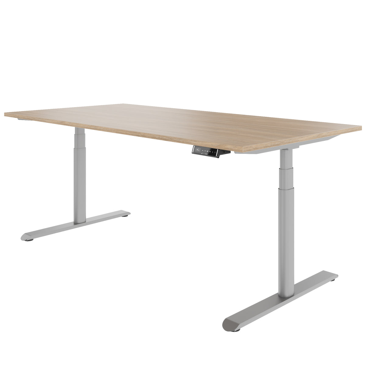 TELDRA Pro Curve, 2-Motoren-Schreibtisch | 1200-2000 mm, elektrisch höhenverstellbar, Bernsteineiche