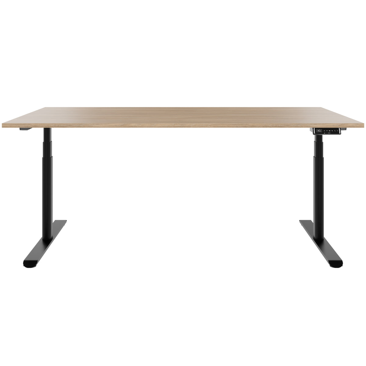 TELDRA Pro Curve, 2-Motoren-Schreibtisch | 1200-2000 mm, elektrisch höhenverstellbar, Bernsteineiche