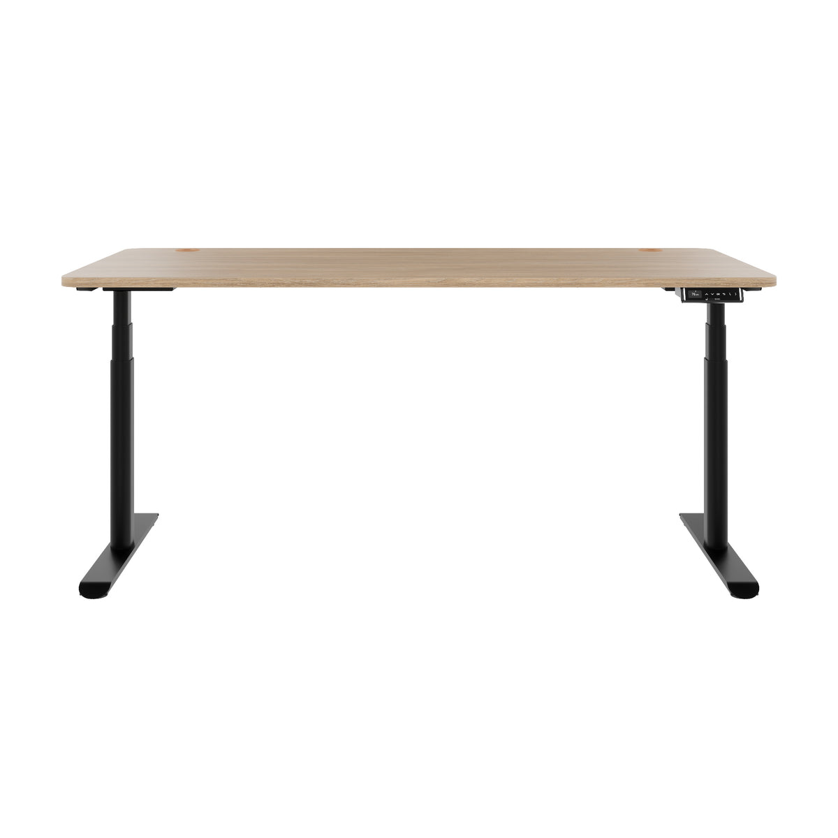 TELDRA Pro Curve, 2-Motoren-Schreibtisch | 1200-2000 mm, elektrisch höhenverstellbar, Bernsteineiche