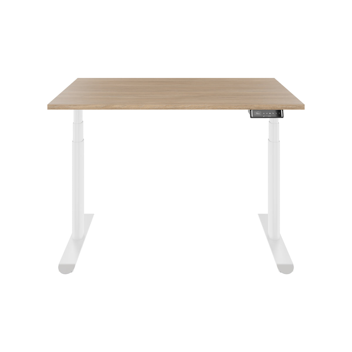 TELDRA Pro Curve, 2-Motoren-Schreibtisch | 1200-2000 mm, elektrisch höhenverstellbar, Bernsteineiche