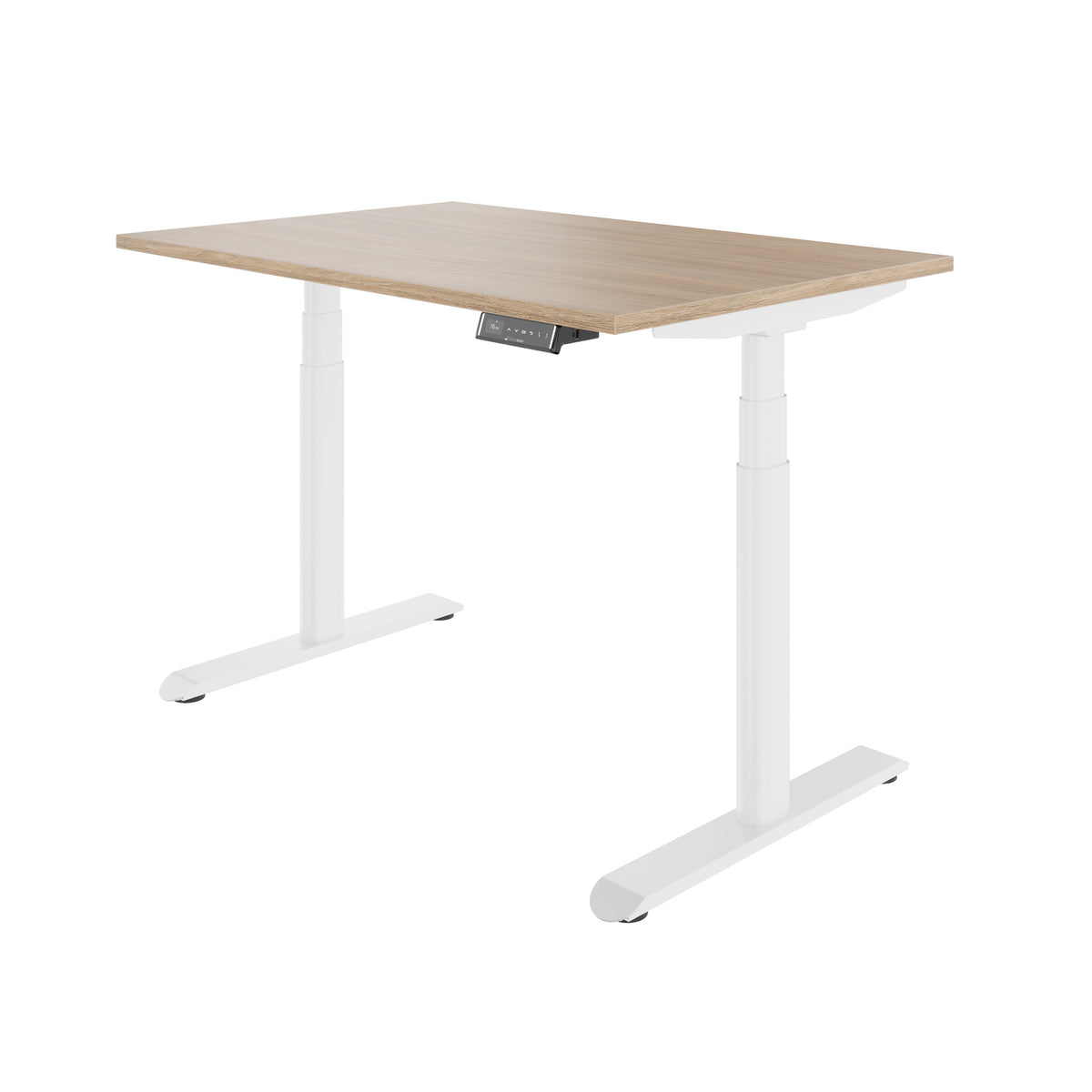 TELDRA Pro Curve, 2-Motoren-Schreibtisch | 1200-2000 mm, elektrisch höhenverstellbar, Bernsteineiche