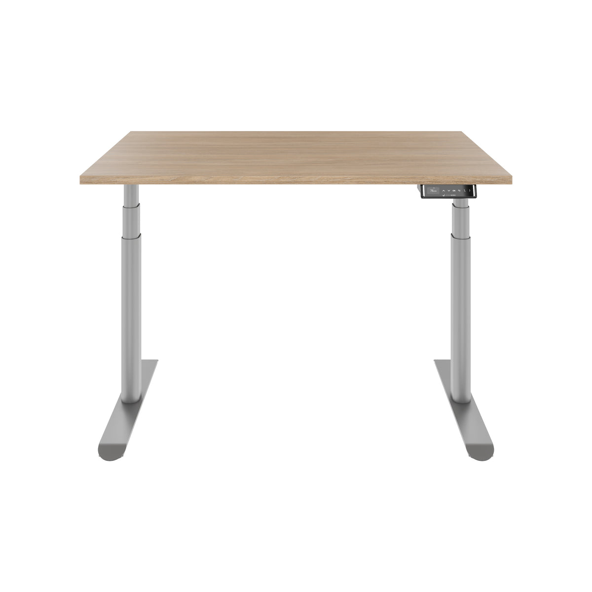 TELDRA Pro Curve, 2-Motoren-Schreibtisch | 1200-2000 mm, elektrisch höhenverstellbar, Bernsteineiche