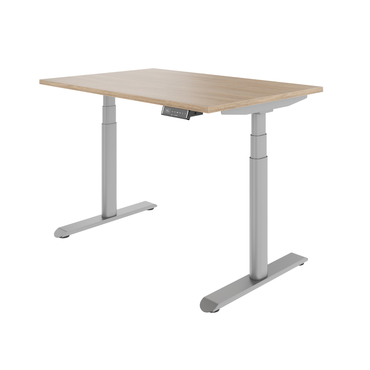 TELDRA Pro Curve, 2-Motoren-Schreibtisch | 1200-2000 mm, elektrisch höhenverstellbar, Bernsteineiche