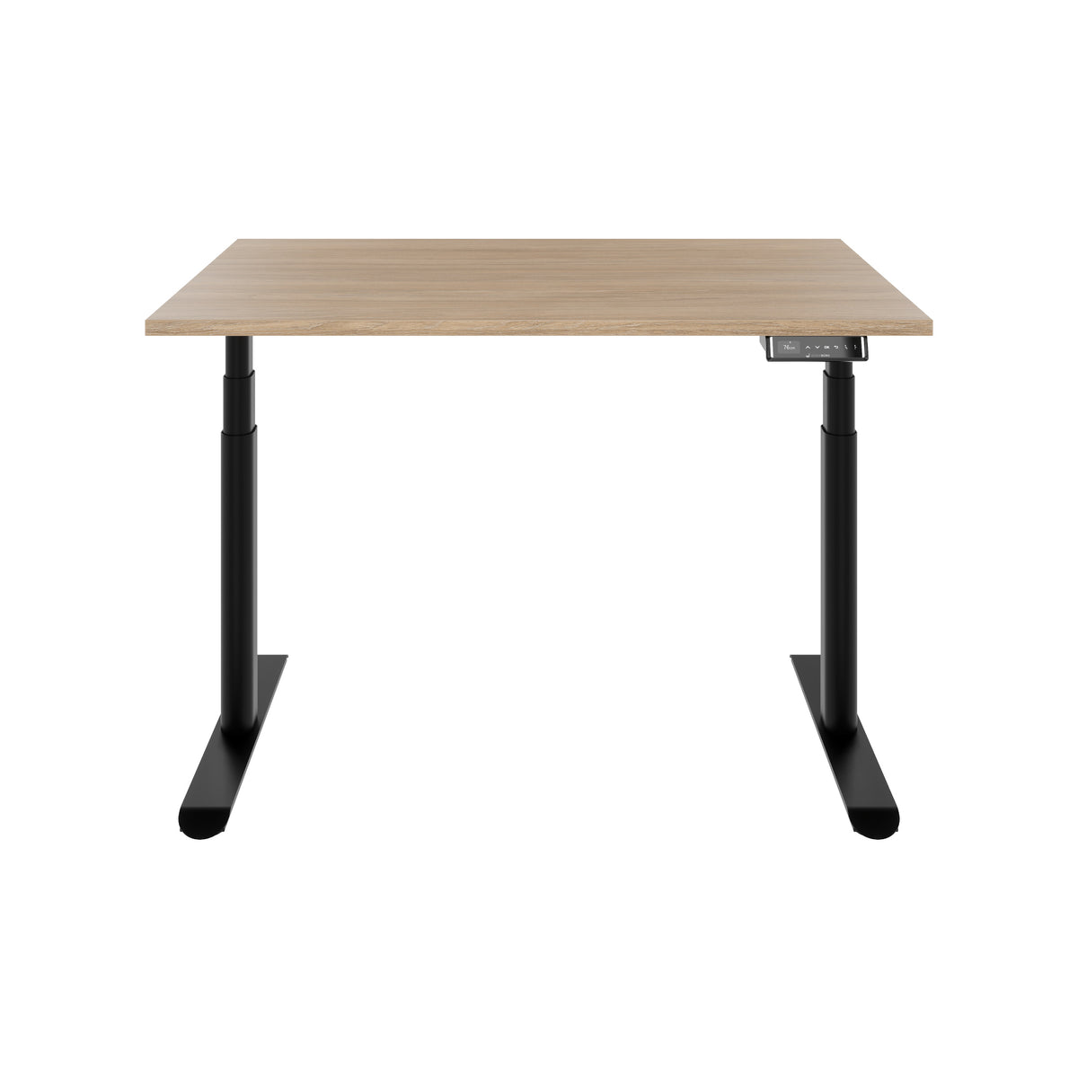 TELDRA Pro Curve, 2-Motoren-Schreibtisch | 1200-2000 mm, elektrisch höhenverstellbar, Bernsteineiche