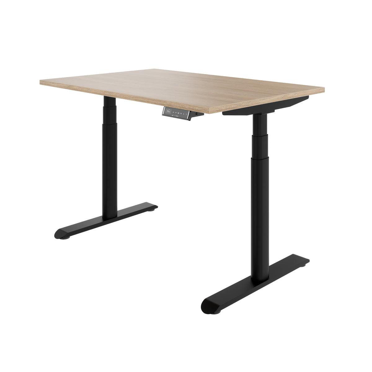 TELDRA Pro Curve, 2-Motoren-Schreibtisch | 1200-2000 mm, elektrisch höhenverstellbar, Bernsteineiche