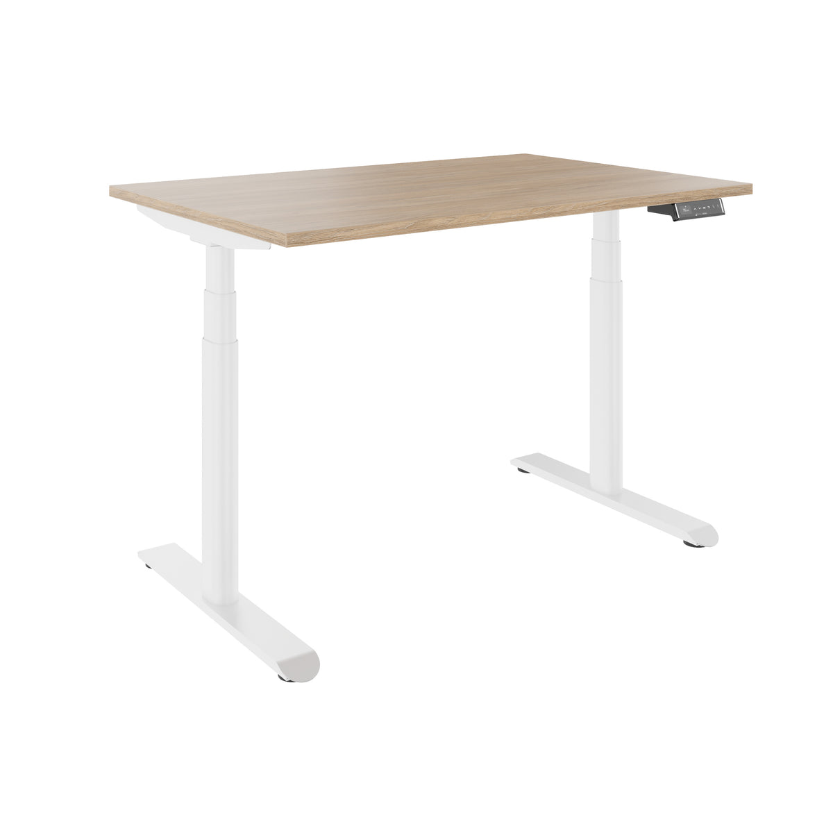 TELDRA Pro Curve, 2-Motoren-Schreibtisch | 1200-2000 mm, elektrisch höhenverstellbar, Bernsteineiche