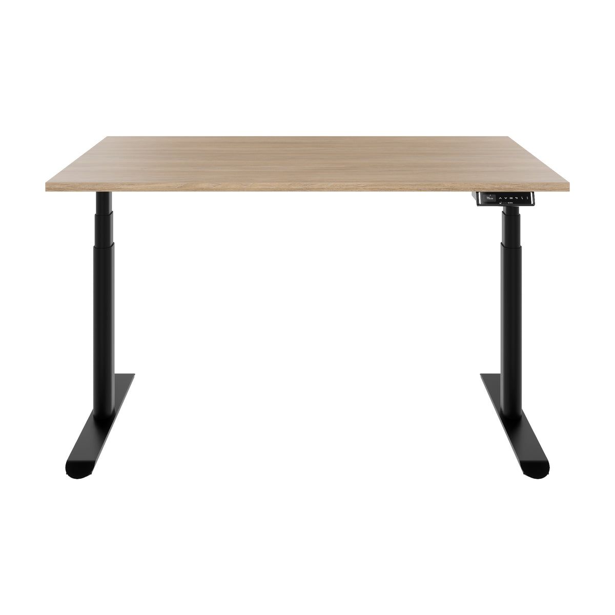 TELDRA Pro Curve, 2-Motoren-Schreibtisch | 1200-2000 mm, elektrisch höhenverstellbar, Bernsteineiche