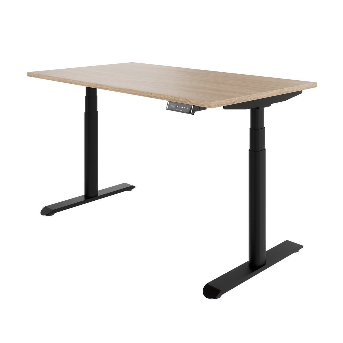 TELDRA Pro Curve, 2-Motoren-Schreibtisch | 1200-2000 mm, elektrisch höhenverstellbar, Bernsteineiche