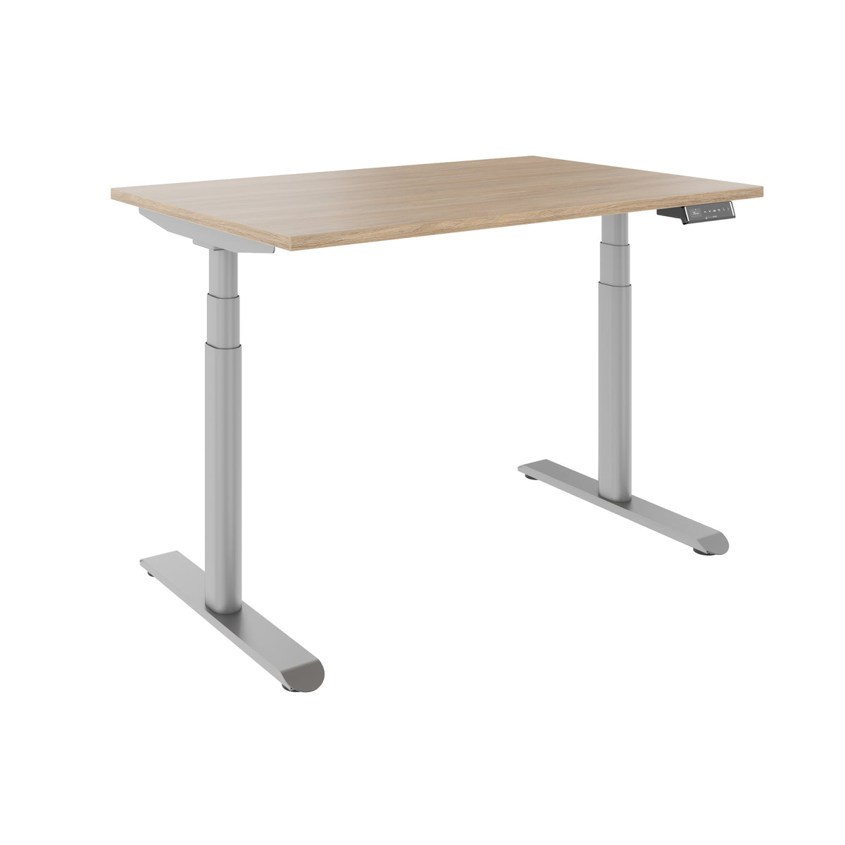TELDRA Pro Curve, 2-Motoren-Schreibtisch | 1200-2000 mm, elektrisch höhenverstellbar, Bernsteineiche