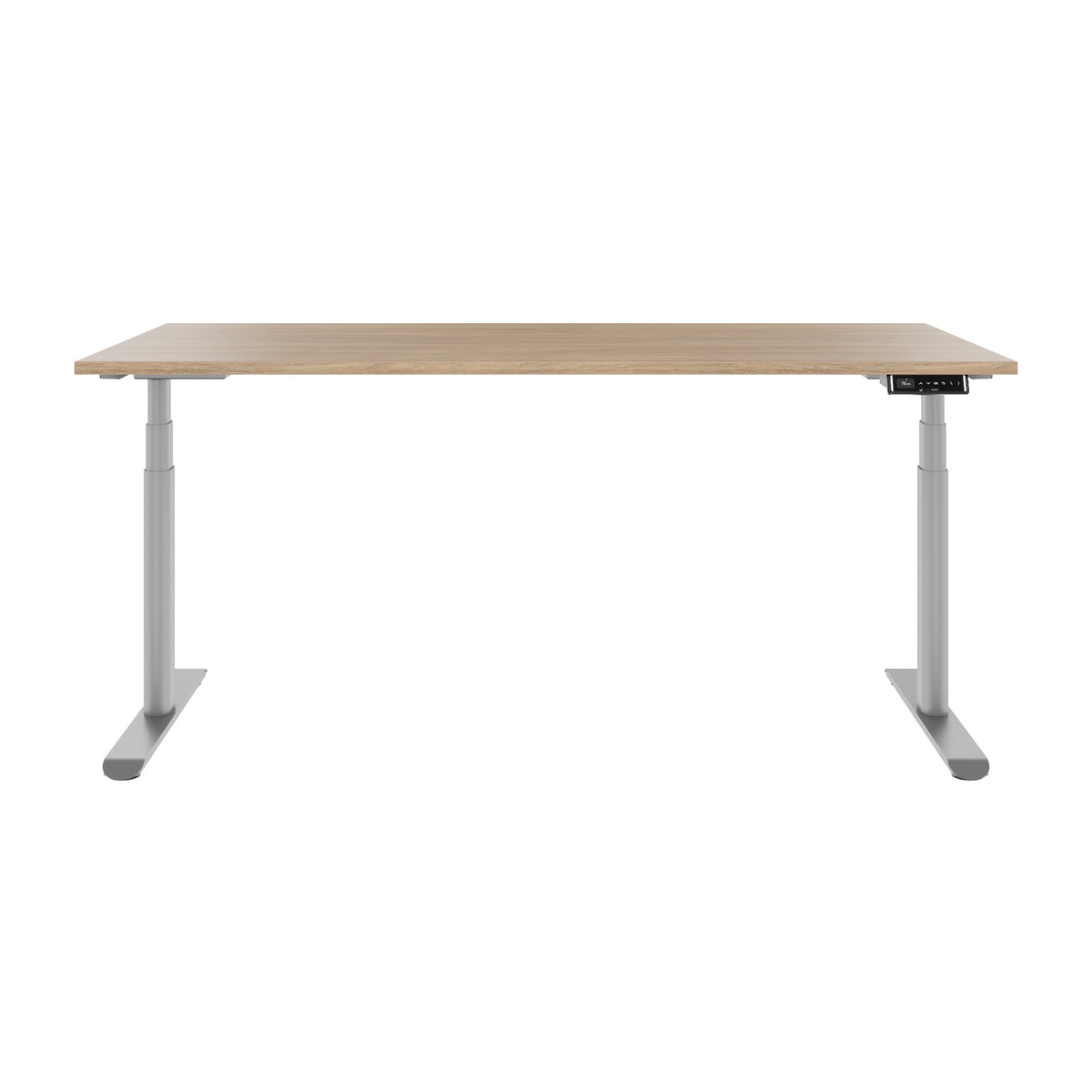 TELDRA Pro Curve, 2-Motoren-Schreibtisch | 1200-2000 mm, elektrisch höhenverstellbar, Bernsteineiche