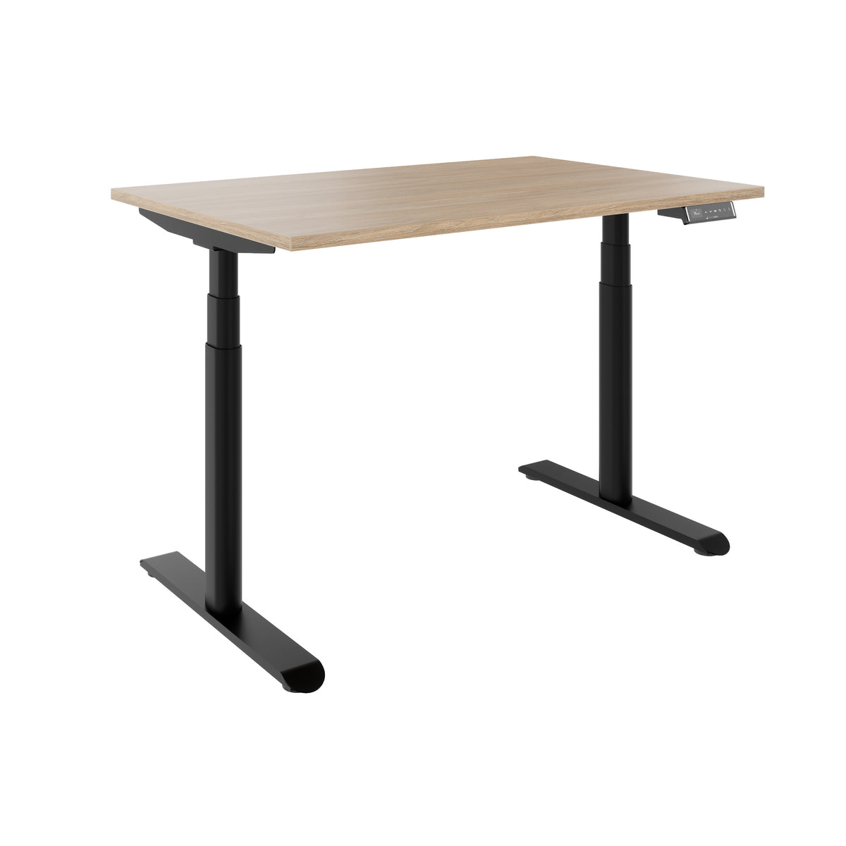 TELDRA Pro Curve, 2-Motoren-Schreibtisch | 1200-2000 mm, elektrisch höhenverstellbar, Bernsteineiche