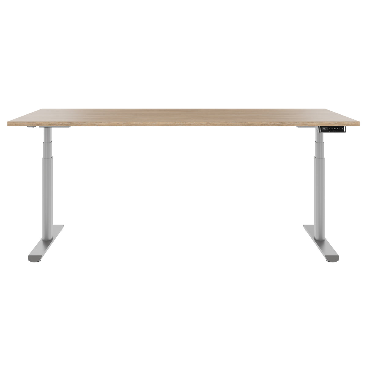 TELDRA Pro Curve, 2-Motoren-Schreibtisch | 1200-2000 mm, elektrisch höhenverstellbar, Bernsteineiche