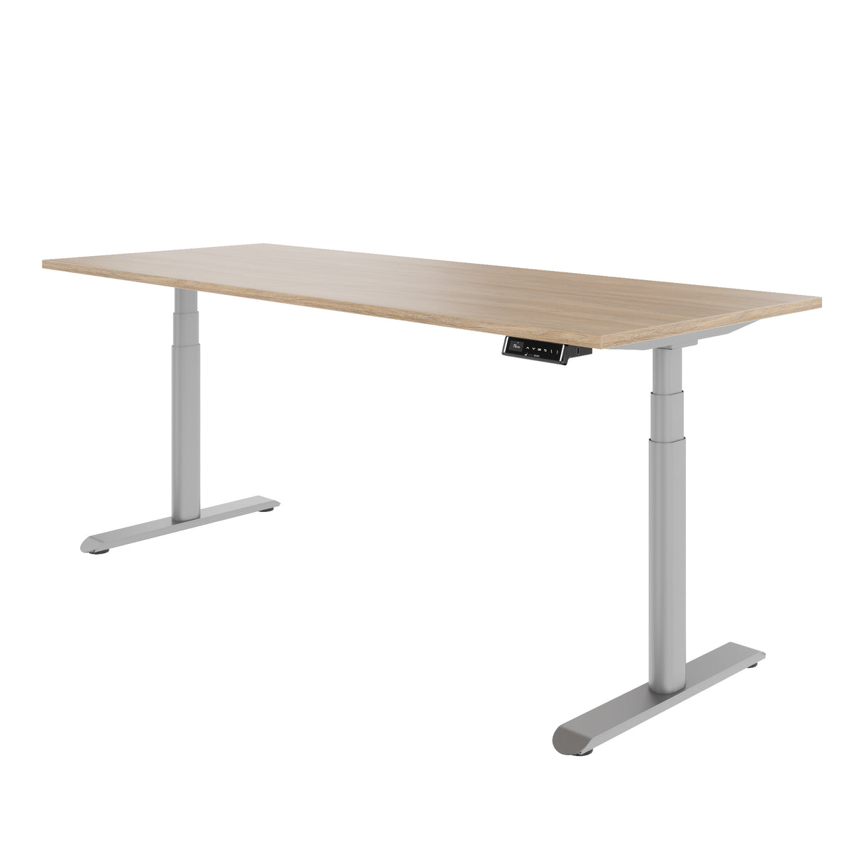 TELDRA Pro Curve, 2-Motoren-Schreibtisch | 1200-2000 mm, elektrisch höhenverstellbar, Bernsteineiche