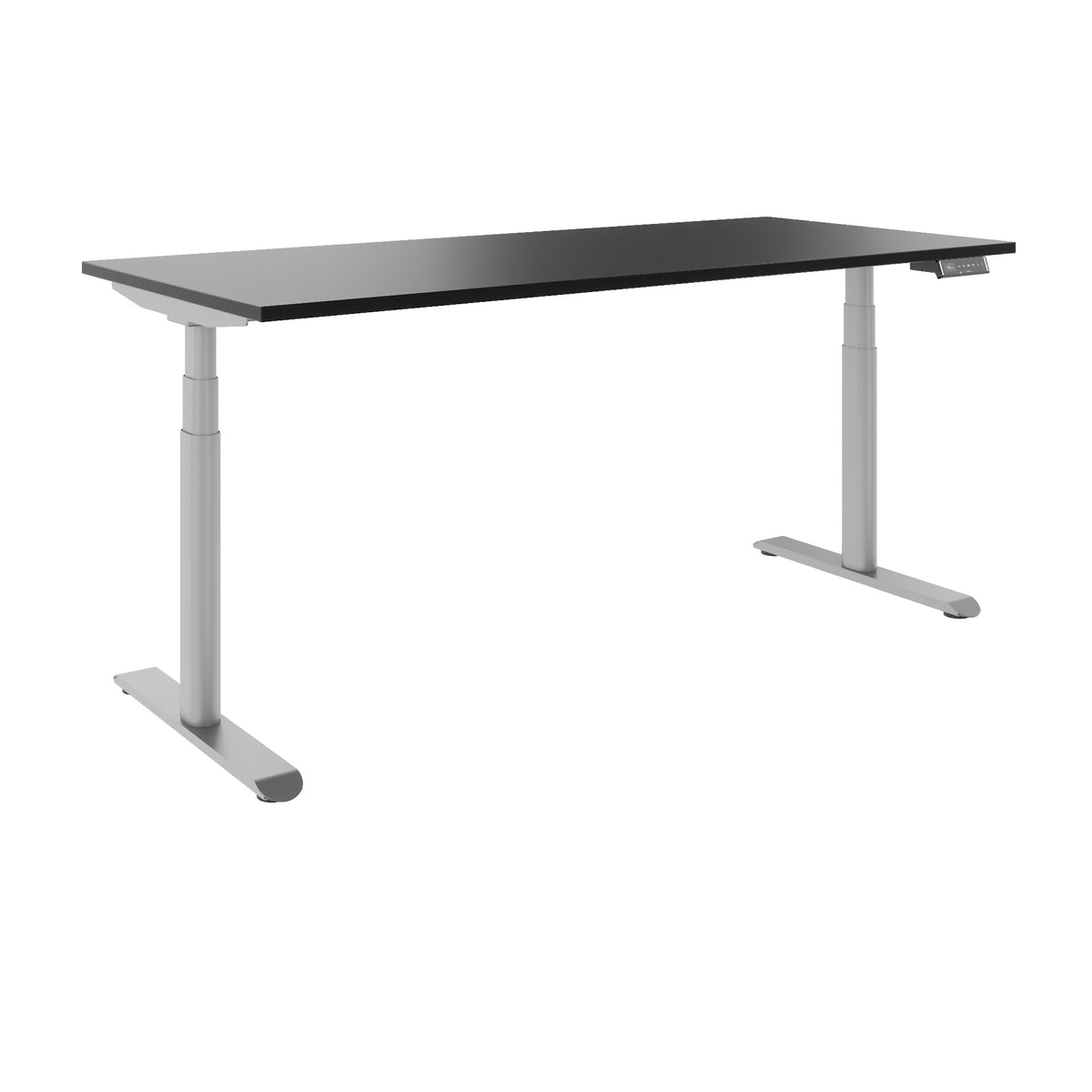 TELDRA Pro Curve, 2-Motoren-Schreibtisch | 1200-2000 mm, elektrisch höhenverstellbar, Schwarz