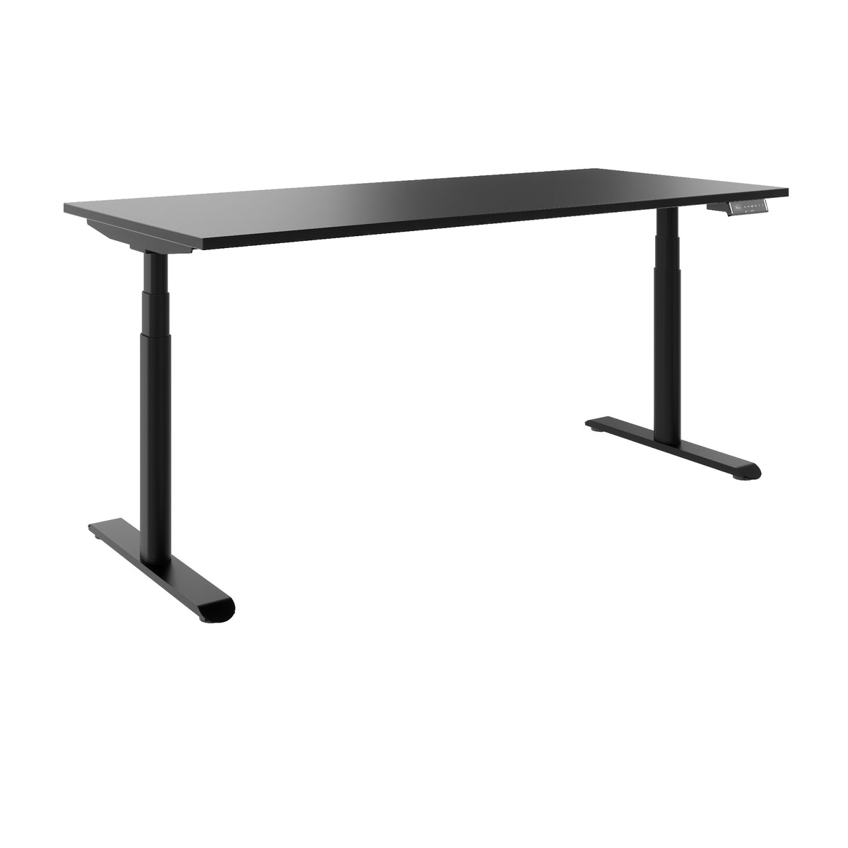TELDRA Pro Curve, 2-Motoren-Schreibtisch | 1200-2000 mm, elektrisch höhenverstellbar, Schwarz