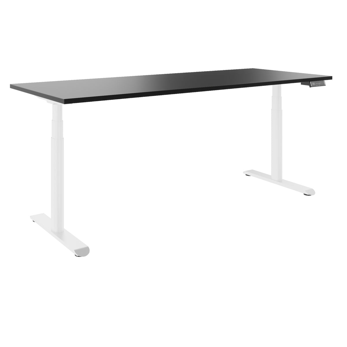 TELDRA Pro Curve, 2-Motoren-Schreibtisch | 1200-2000 mm, elektrisch höhenverstellbar, Schwarz