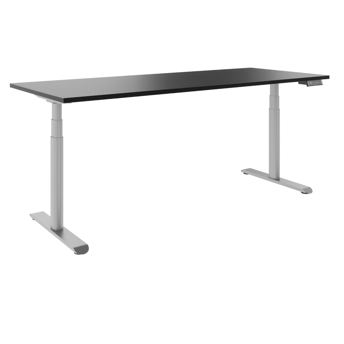 TELDRA Pro Curve, 2-Motoren-Schreibtisch | 1200-2000 mm, elektrisch höhenverstellbar, Schwarz