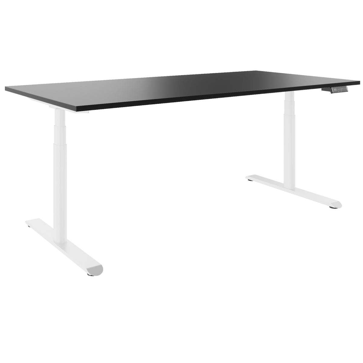 TELDRA Pro Curve, 2-Motoren-Schreibtisch | 1200-2000 mm, elektrisch höhenverstellbar, Schwarz