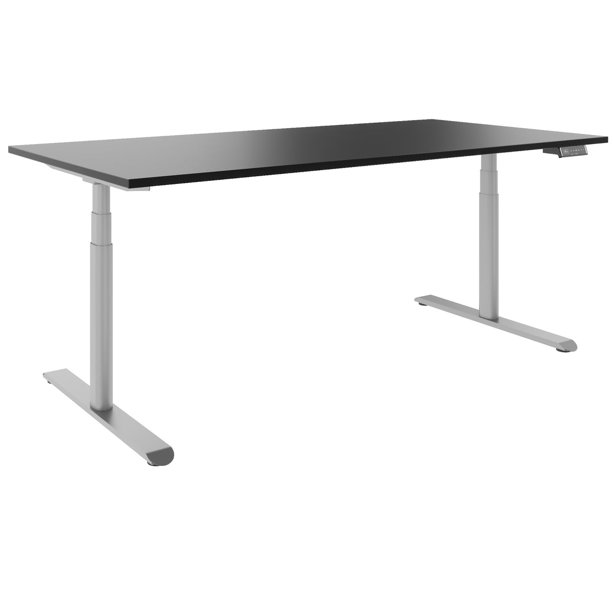 TELDRA Pro Curve, 2-Motoren-Schreibtisch | 1200-2000 mm, elektrisch höhenverstellbar, Schwarz