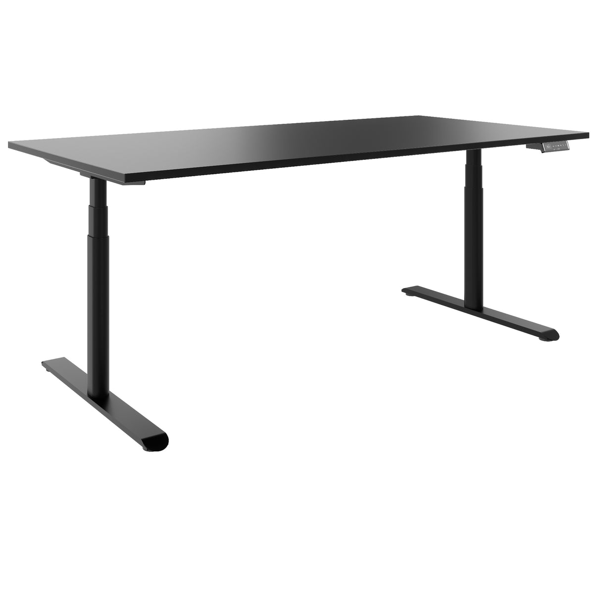 TELDRA Pro Curve, 2-Motoren-Schreibtisch | 1200-2000 mm, elektrisch höhenverstellbar, Schwarz