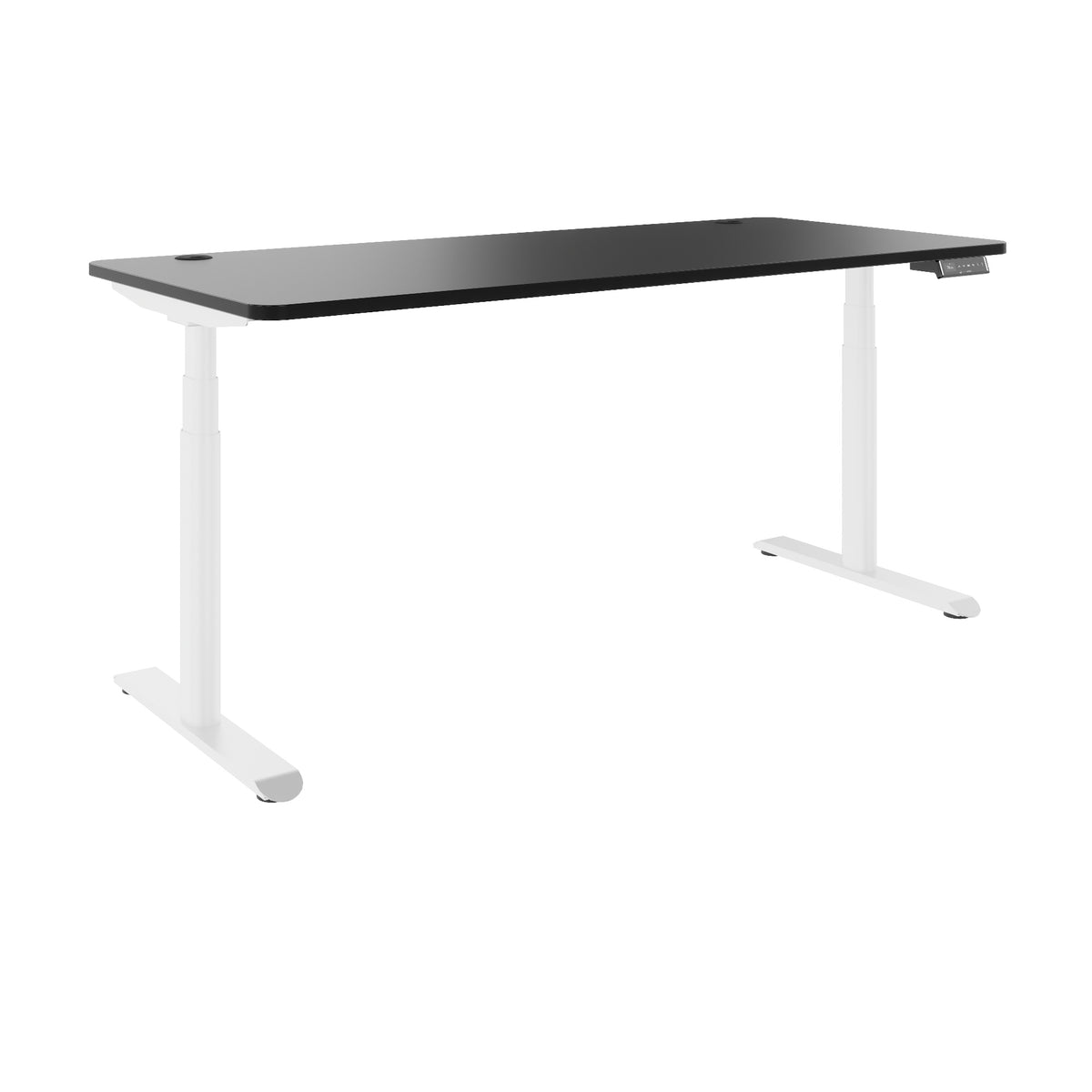 TELDRA Pro Curve, 2-Motoren-Schreibtisch | 1200-2000 mm, elektrisch höhenverstellbar, Schwarz