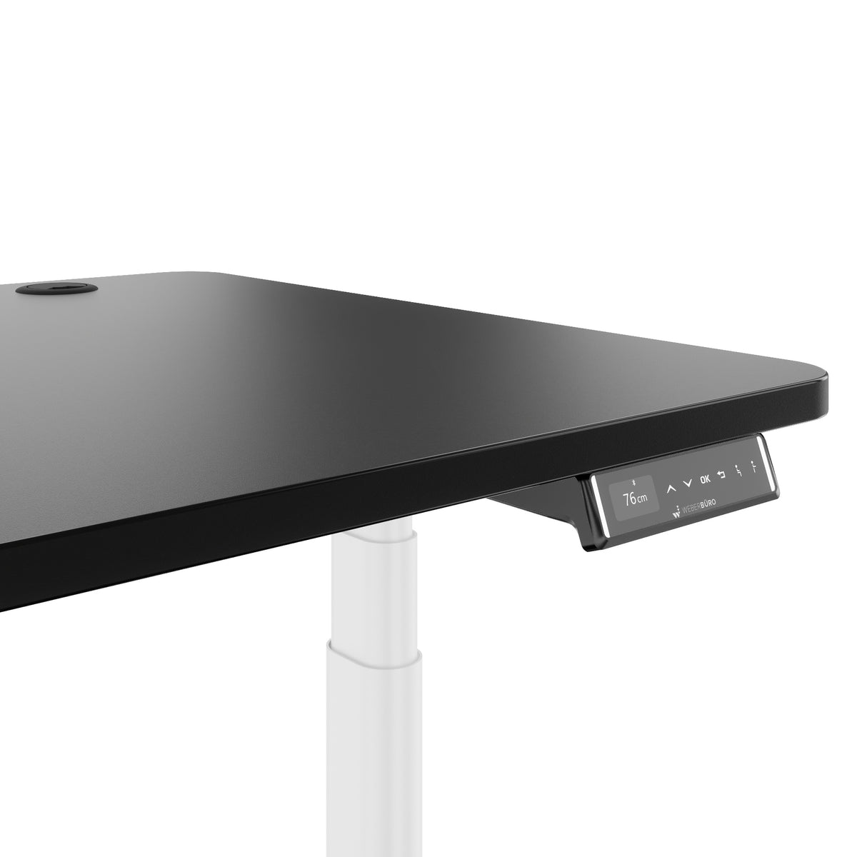 TELDRA Pro Curve, 2-Motoren-Schreibtisch | 1200-2000 mm, elektrisch höhenverstellbar, Schwarz