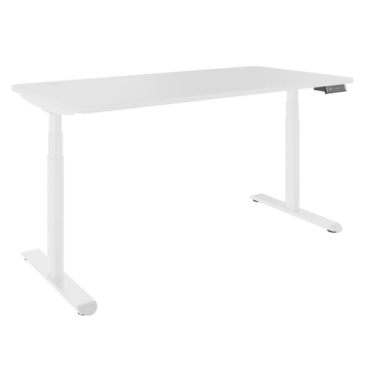 TELDRA Pro Curve, 2-Motoren-Schreibtisch | 1200-2000 mm, elektrisch höhenverstellbar, Weiß