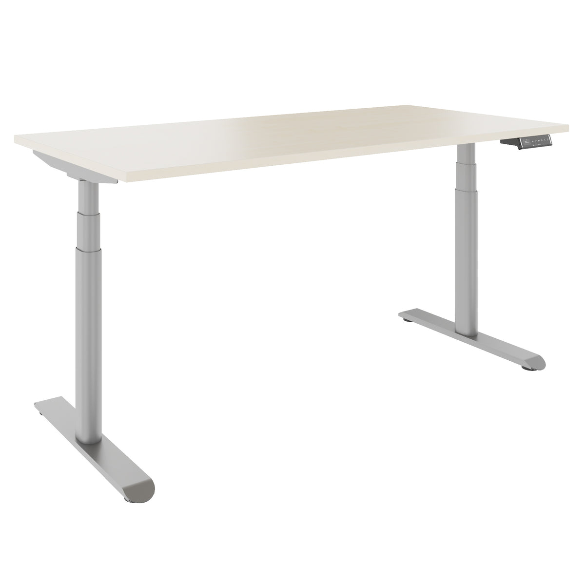 TELDRA Pro Curve, 2-Motoren-Schreibtisch | 1600-1800 mm, elektrisch höhenverstellbar, Ahorn