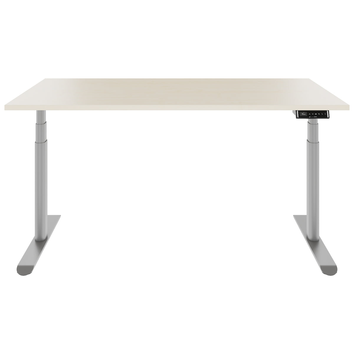 TELDRA Pro Curve, 2-Motoren-Schreibtisch | 1600-1800 mm, elektrisch höhenverstellbar, Ahorn